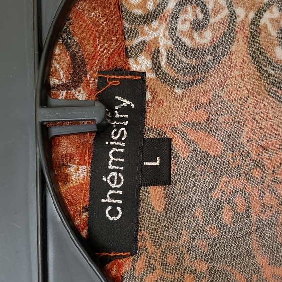 3/$30 Chemistry Sheer Top with Tie Front - Picture 5 of 6